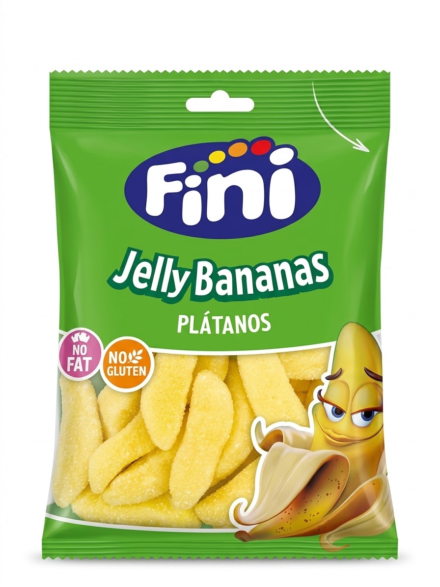 Fini Jelly Bananas Fini Jelly Bananas 90g banana-shaped gummy sweets