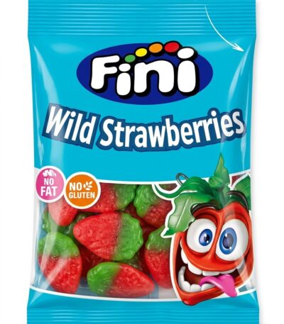 Fini Wild Strawberries 90g soft chewy strawberry-shaped gummy sweets