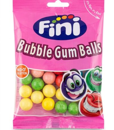 Fini Bubbles Gum Balls 90g assorted colorful bubble gum balls