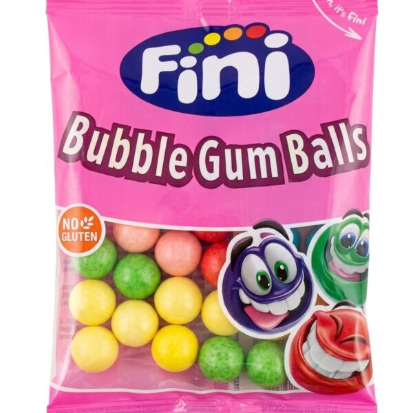 Fini Bubbles Gum Balls 90g assorted colorful bubble gum balls