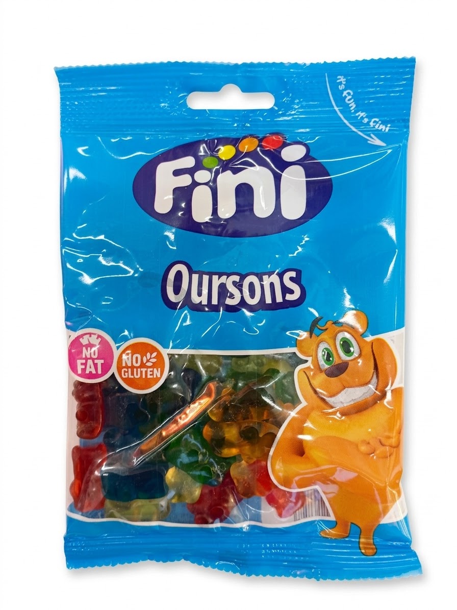 Fini oursons Fini Oursons 90g soft and chewy fruity gummy bears in bear shapes