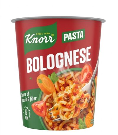 Knorr Pasta Bolognese Instant Cup with beef and tomato sauce