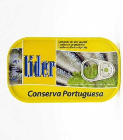Lider Portuguese Sardines em oleo vegetal 120g tin