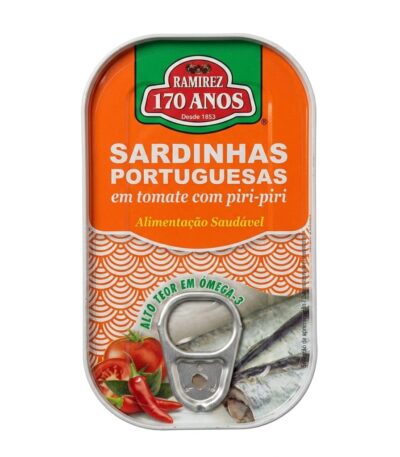 Ramirez Portuguese Sardinhas em tomate com piri-piri 125g sardines in tomato sauce with chilli