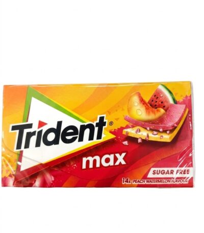 Trident Max Peach Watermelon Gum Sugar-Free Chewing Gum 27g with 14 pieces