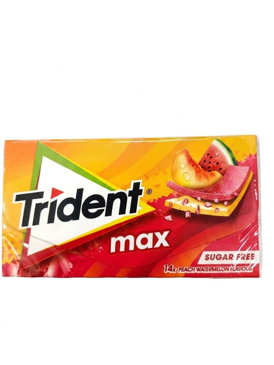 Trident Max sugar free Trident Max Peach Watermelon Gum Sugar-Free Chewing Gum 27g with 14 pieces