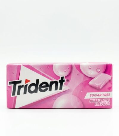 Trident Bubblemint Sugar-Free Chewing Gum 14g with tutti-frutti and mint flavor