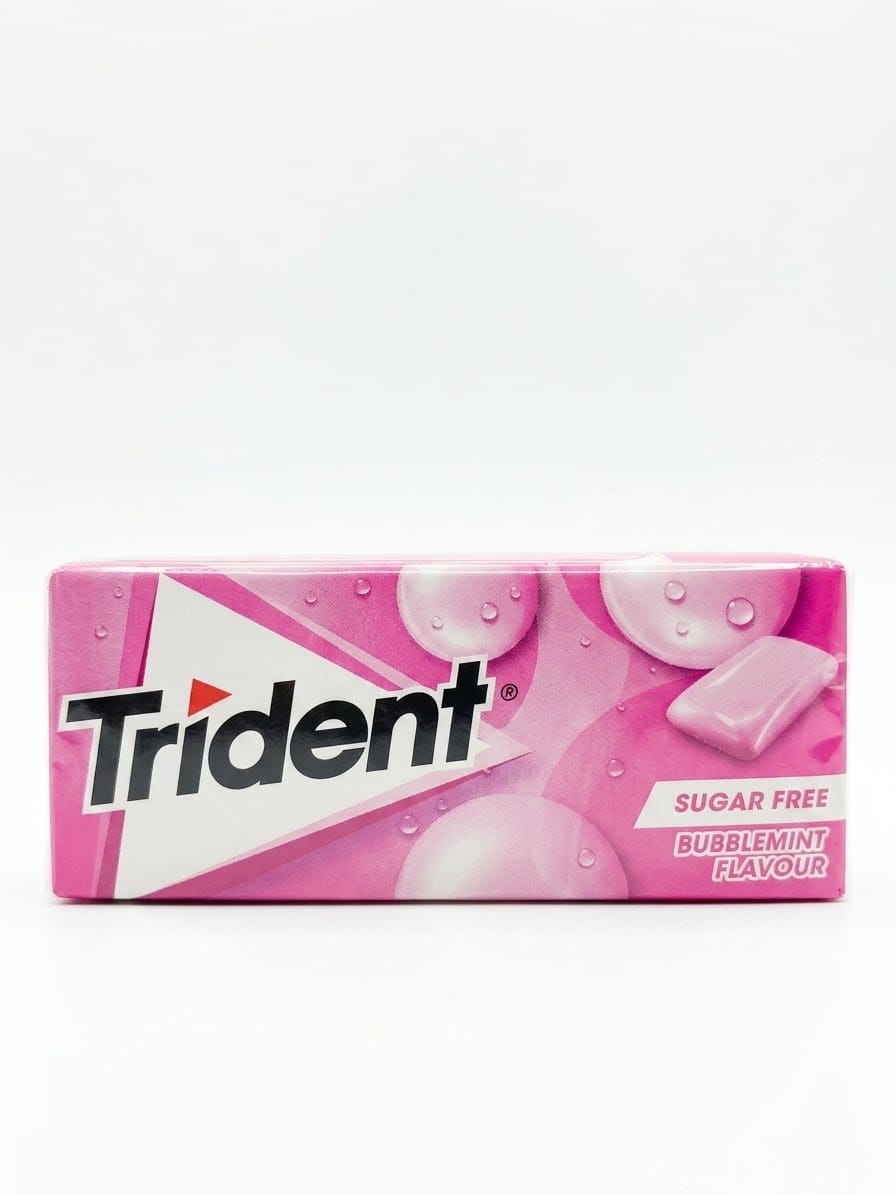 Trident bubblemint Trident Bubblemint Sugar-Free Chewing Gum 14g with tutti-frutti and mint flavor
