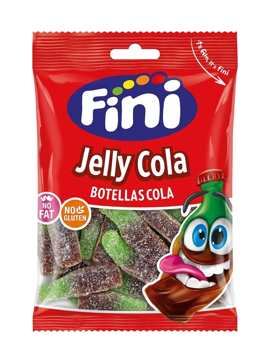 Fini Jelly Cola Gummy Candies Fini Jelly Cola Gummy Candies 90g cola bottle-shaped gummies
