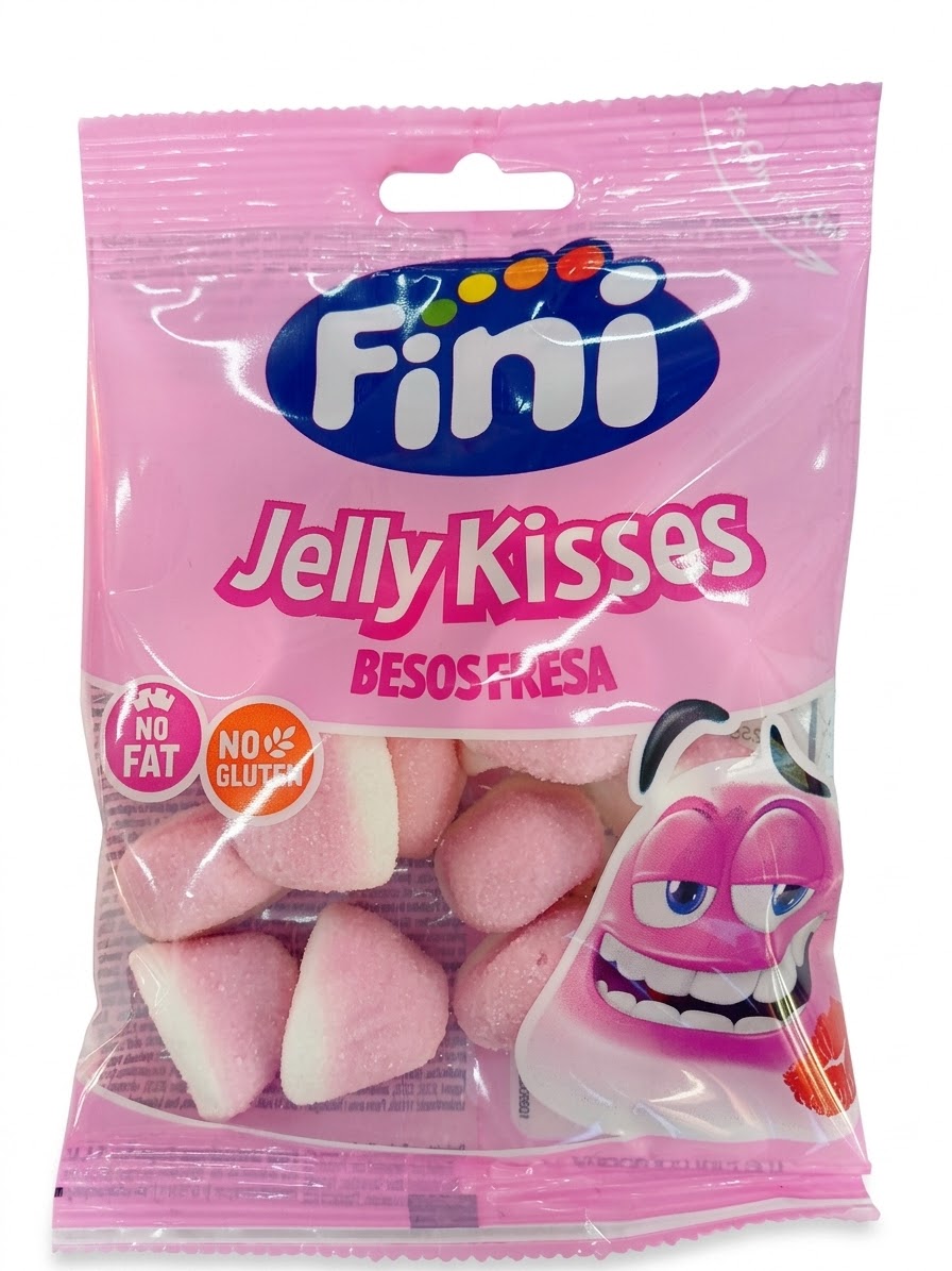 fini jelly kisses Fini Jelly Kisses Besosfresa 90g strawberry-flavoured gummy candies