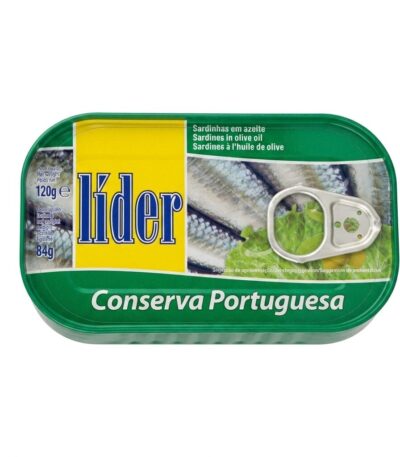Líder Sardines in Olive Oil 120g Portuguese sardines in olive oil
