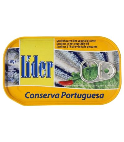 Lider Sardinhas em oleo vegetal 120g sardines in spicy sunflower oil