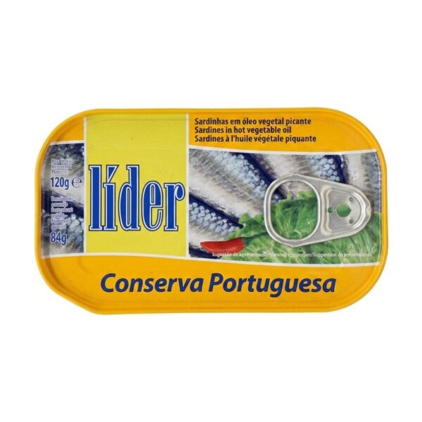 Lider Sardinhas em oleo vegetal 120g sardines in spicy sunflower oil