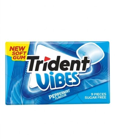 Trident Vibes Peppermint Gum Sugar-Free Chewing Gum 21g with 9 soft pieces