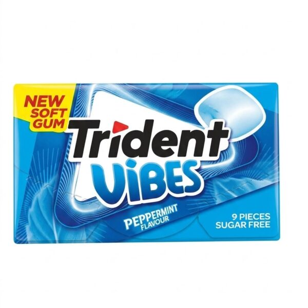 Trident Vibes Peppermint Gum Sugar-Free Chewing Gum 21g with 9 soft pieces