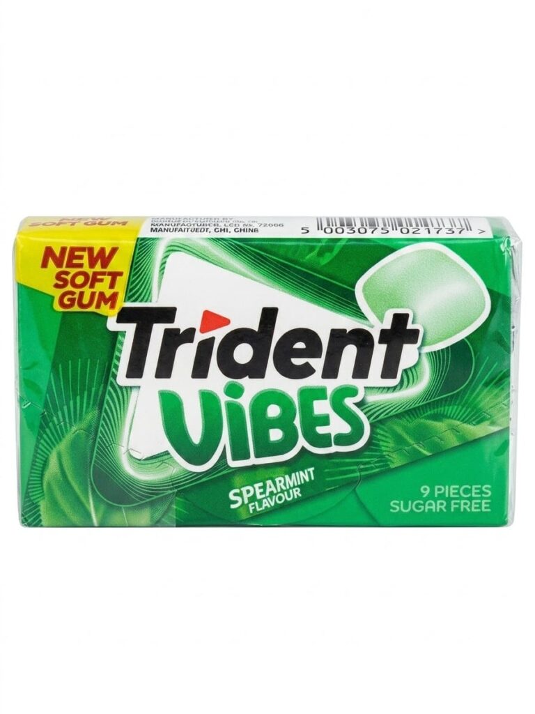 Trident Vibes Spearmint Gum Sugar-Free Chewing Gum 21g with 9 soft pieces