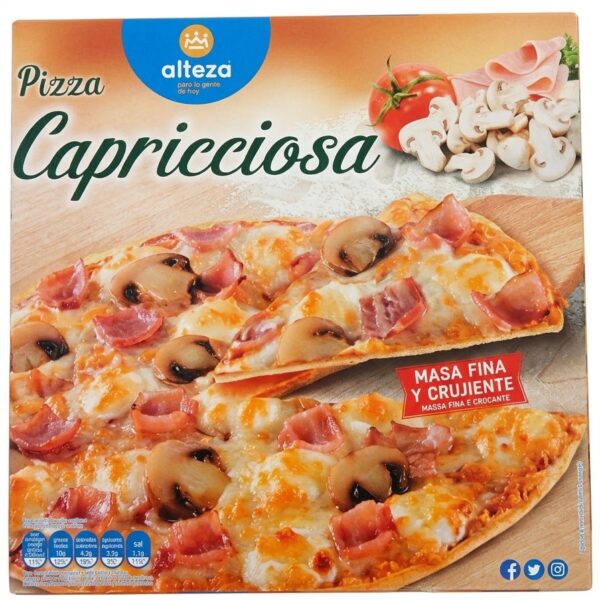 Alteza Pizza Capricciosa – Thin & Crispy Deep-Frozen Pizza (370g)