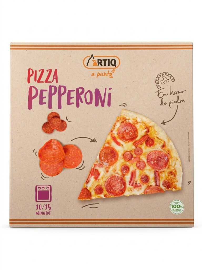 Artiq a Punto Pizza Pepperoni stone-baked pizza with pepperoni and cheese