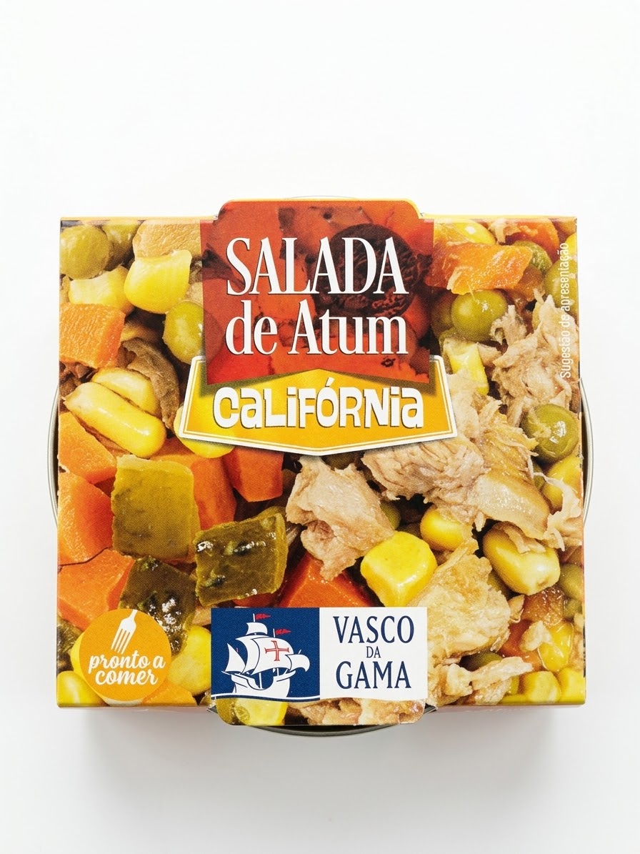 VASCO DA GAMA SALADA de Atum CALIFÓRNIA (160g) VASCO DA GAMA SALADA de Atum CALIFÓRNIA 160g Portuguese tuna salad with mixed vegetables