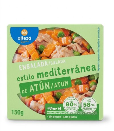 alteza ENSALADA/SALADA estilo mediterránea DE ATÚN/ATUM 150g Mediterranean tuna salad with vegetables