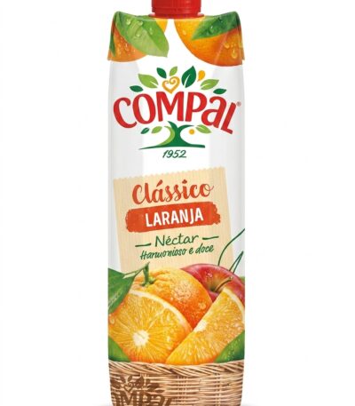Compal Clássico Néctar de Laranja 1L orange and apple nectar carton