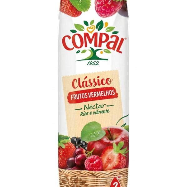 Compal Clássico Néctar de Frutos Vermelhos 1L red fruits nectar carton