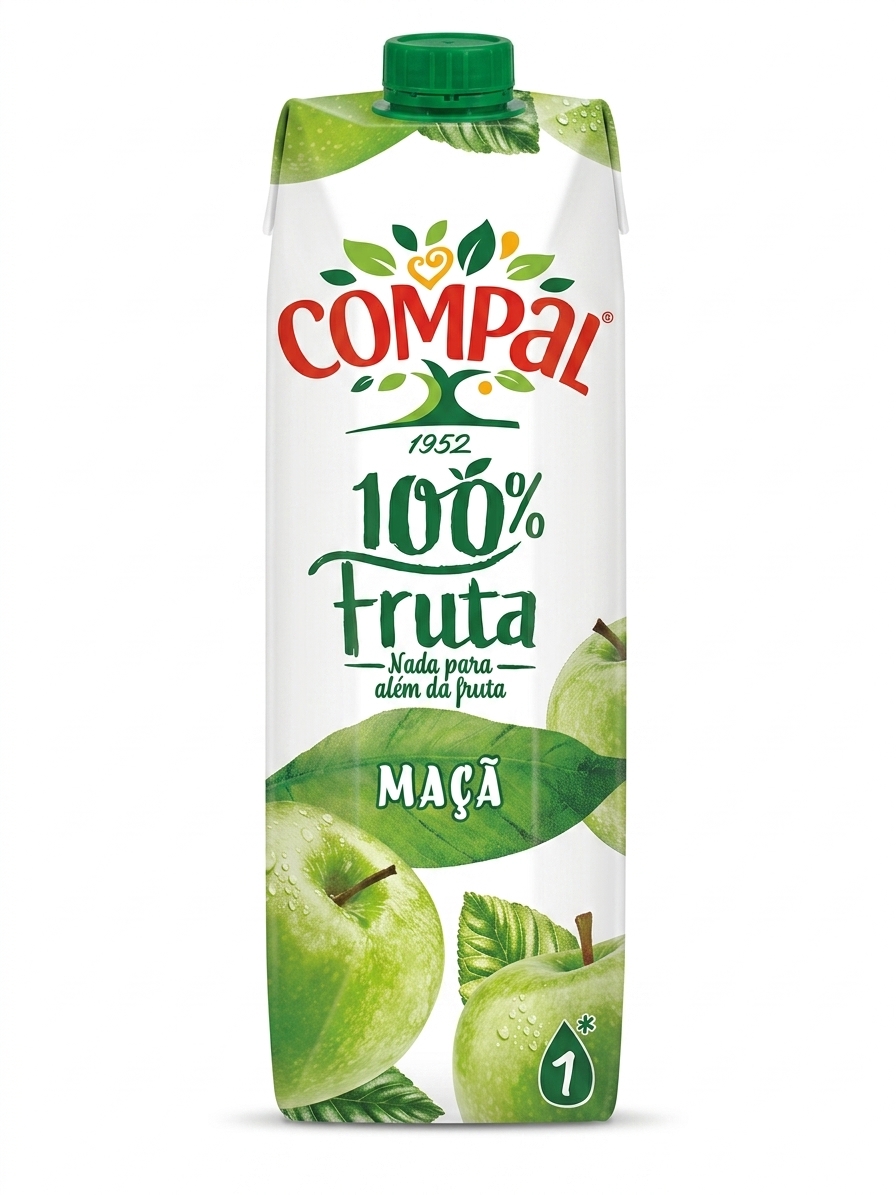 compal maca Compal 100% Fruta Maçã 1L apple juice carton